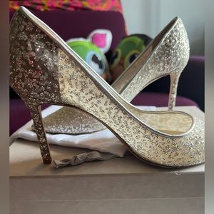 Jimmy Choo Romy 85 Glitter Pumps